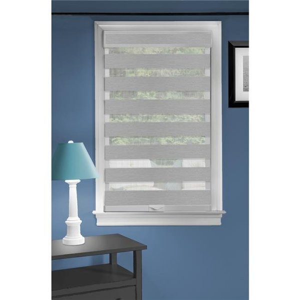 Achim CC3572GY02 35 x 72 in. Cordless Celestial Sheer Double Layered Shade; Grey, Achim Importing, Mfr#: CC3572GY02